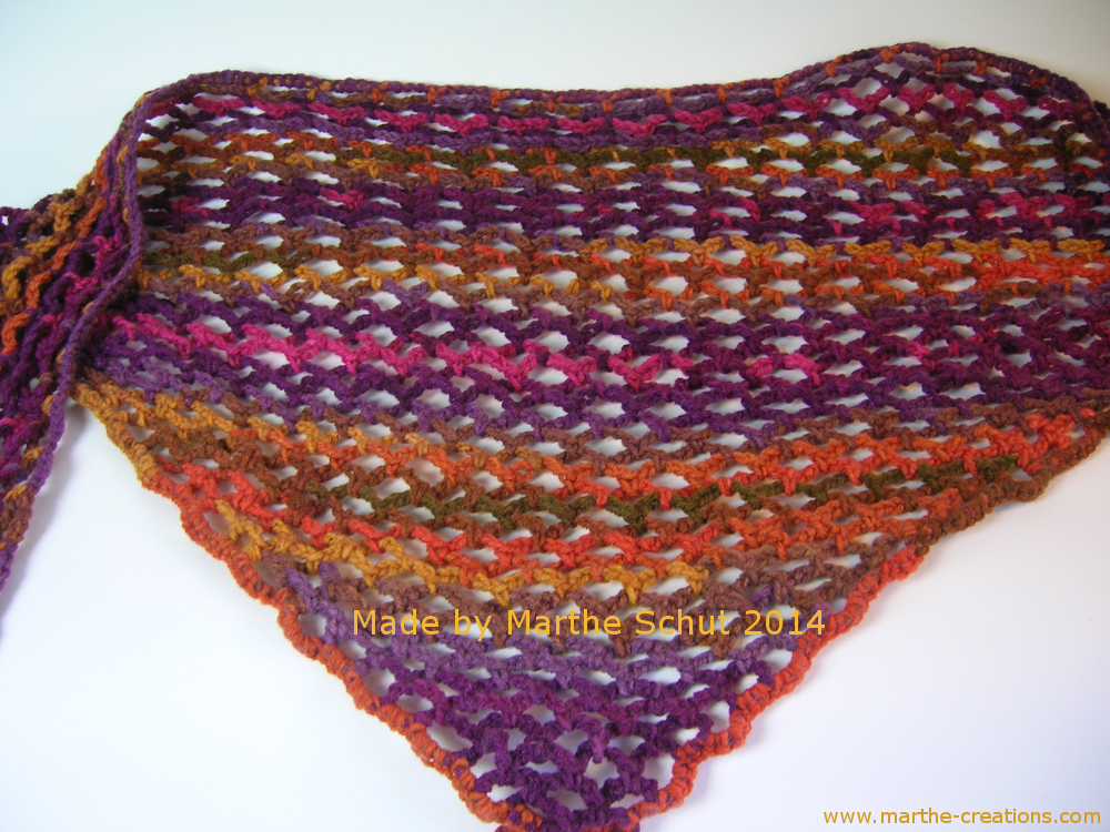 Gehaakte sjaal; Crocheted scarf